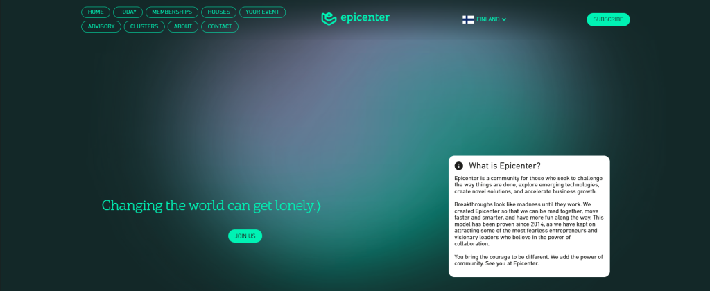 parasta teknologiakeskittymää - Epicenter Helsinki