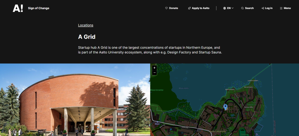 Aalto-yliopiston innovaatiokeskus - Ruudukko