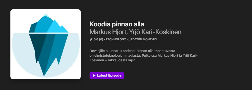 teknologia-podcastit  - Koodia pinnan alla
