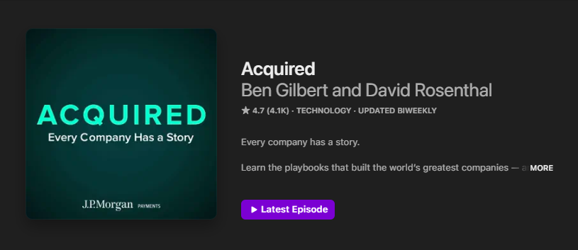 teknologia-podcastit  - Acquired